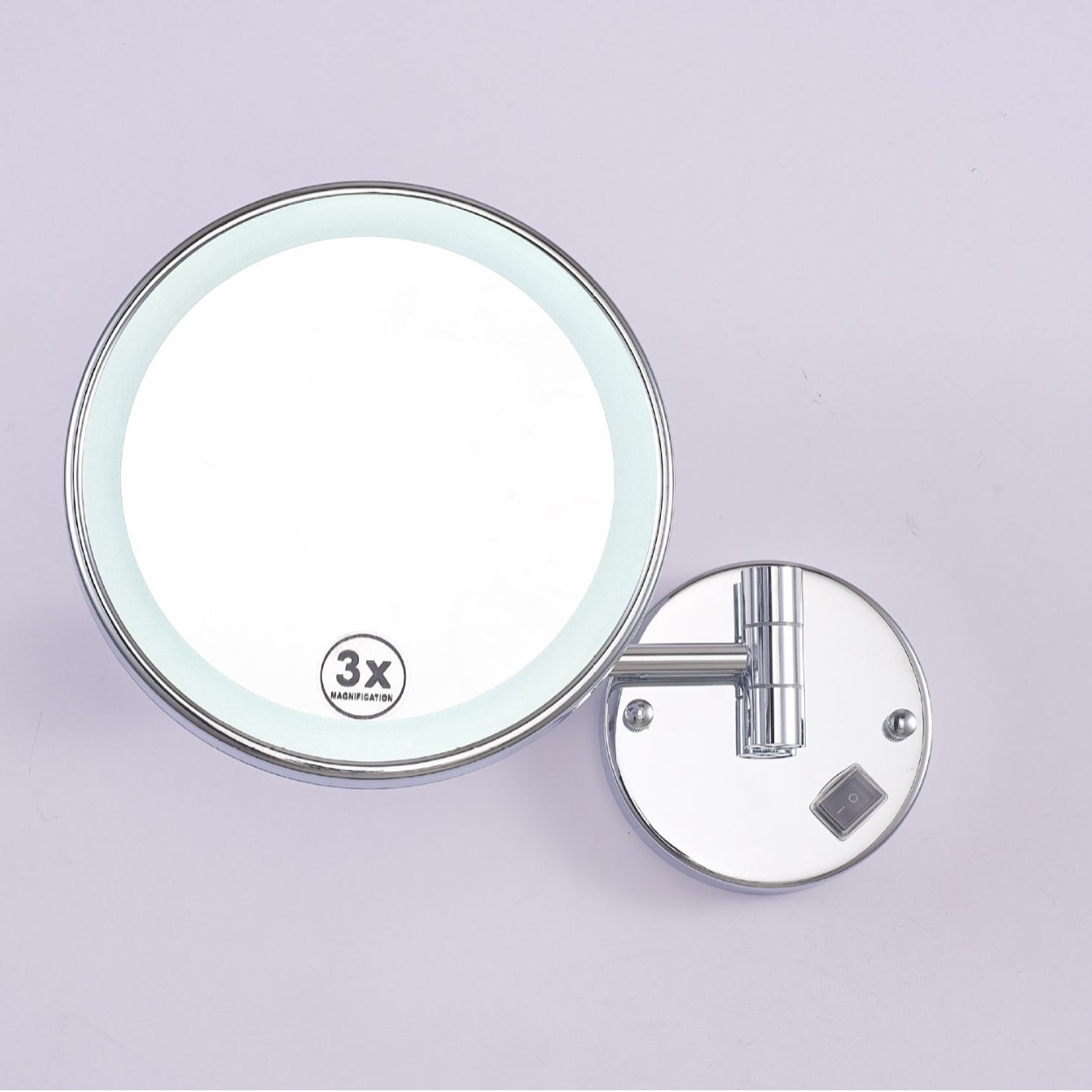Bathroom Mirror Led Foldableing Telescopic Cosmetic Mirror Wall Hanging Hotel Bathroom Single-Sided Magnifying Mirror with Light