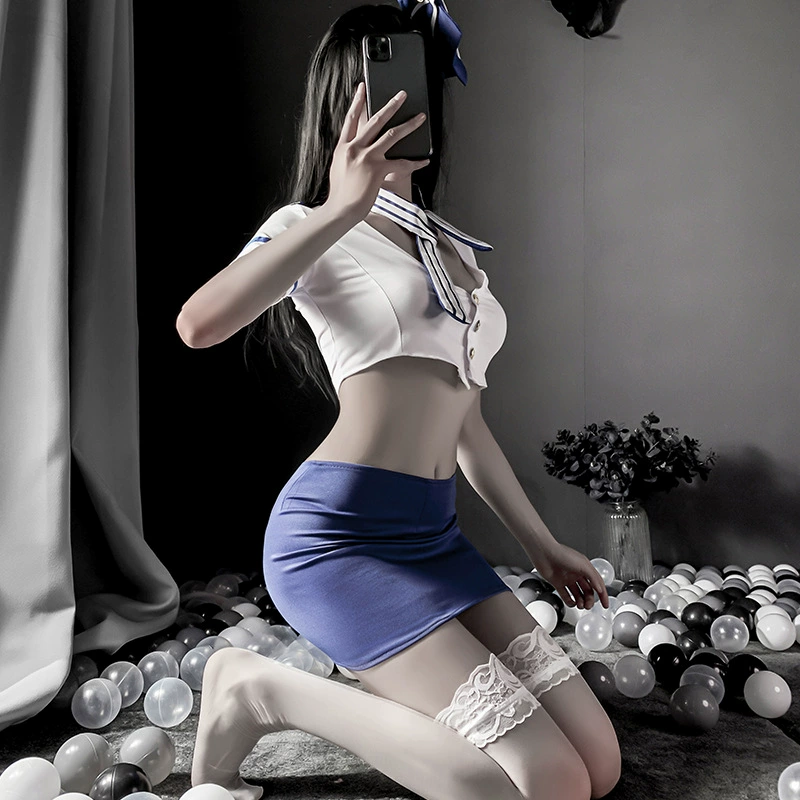 眉奈儿 Sexy underwear for students, uniform, set