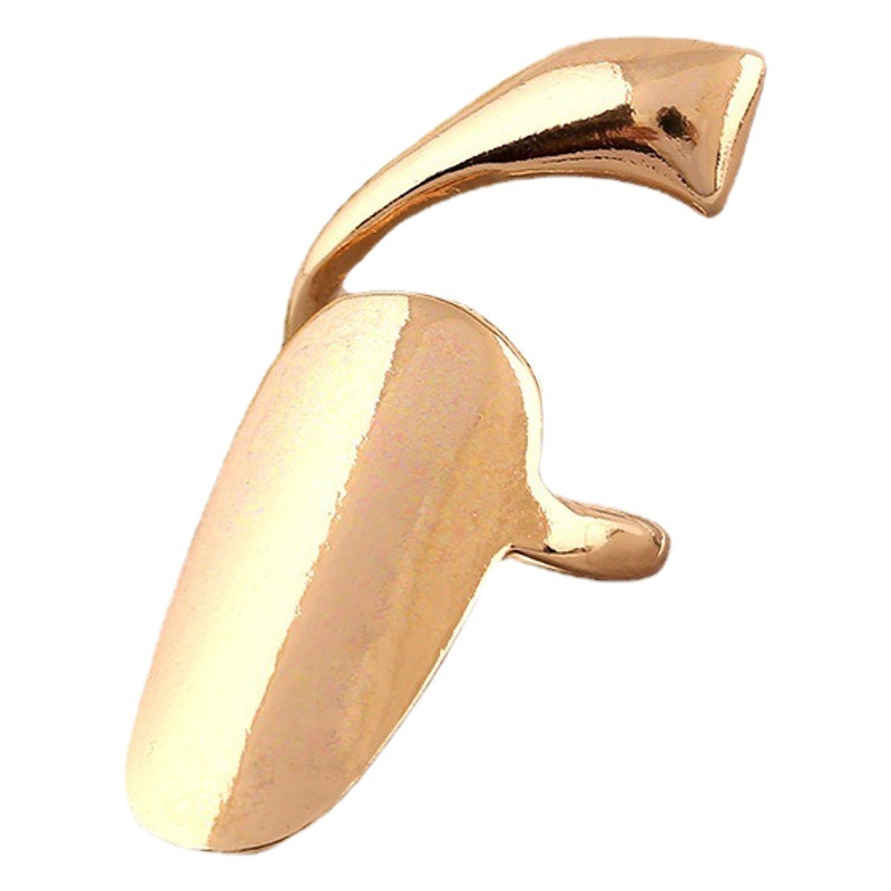 Cross-Border Fangtuo Alloy Texture Fashionable Nail Ring Extended Finger Manicure Ring Bracelet in Stock