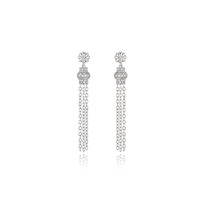Pendientes de Aleación de Cobre con Baño Electrolítico Blanco de Xuping Jewelry, Diseño Versátil de Lujo Ligero, Venta al por Mayor