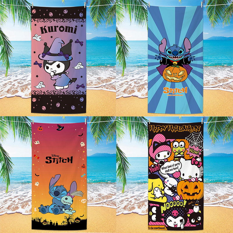 Wan San Kulomi Bath Towel Microfiber Absorbent Bath Towel Cross Border Girl Cute Cartoon Beach Towel Beach