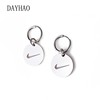 Ring, jewelry, trend earrings stainless steel hip-hop style, Japanese and Korean, wholesale