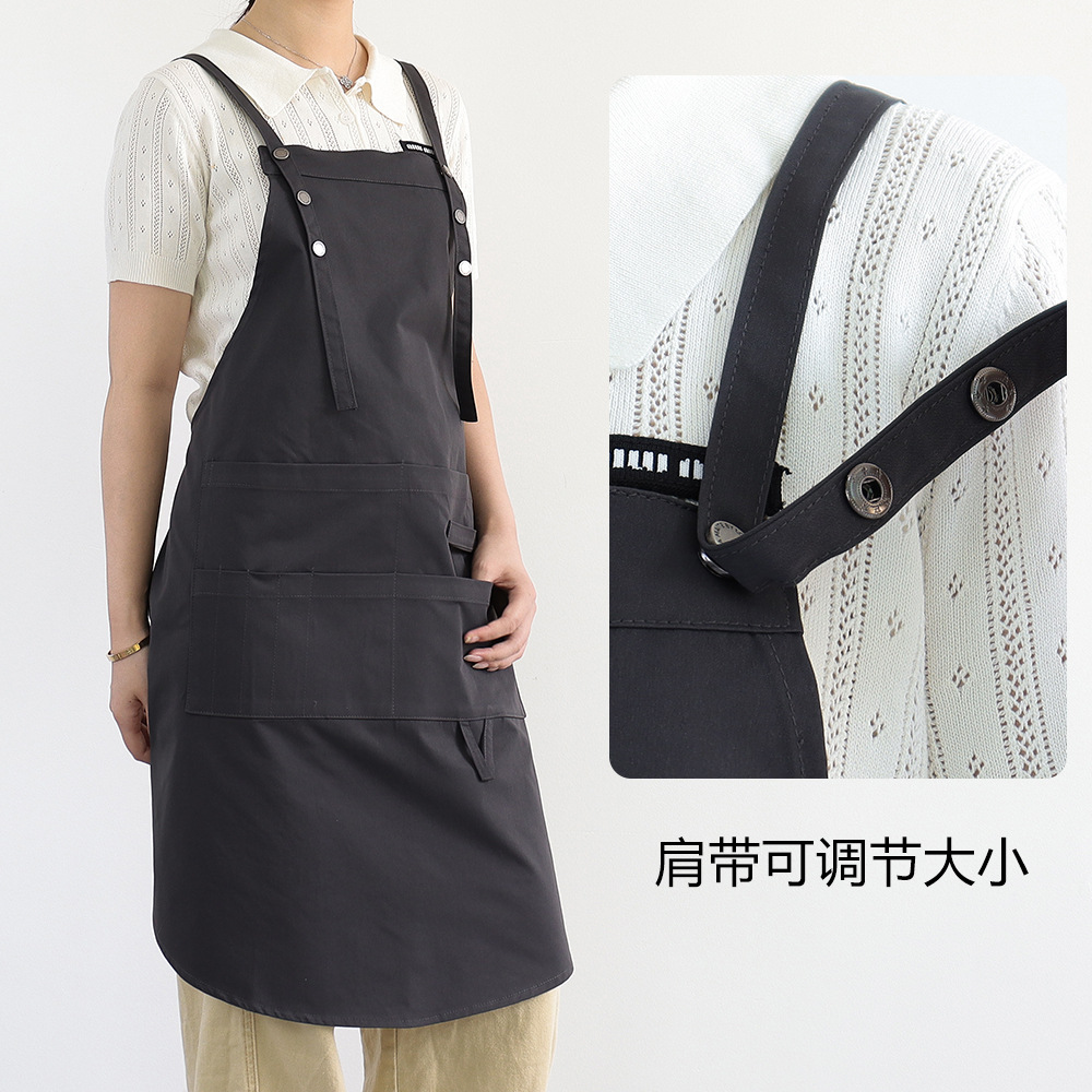 Nuevo delantal a prueba de agua logotipo personalizado restaurante camarero artista pintura ropa de trabajo delantal barbería