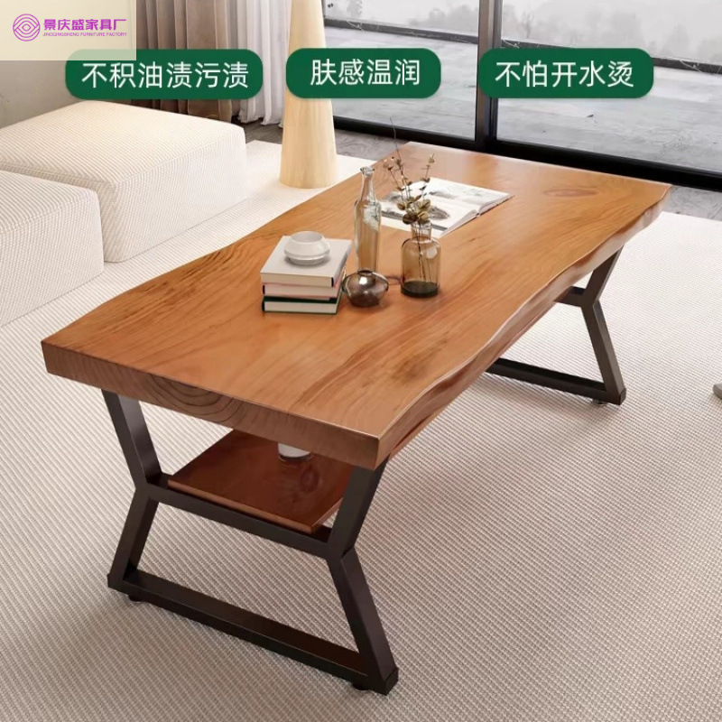 현대적인 미니멀리스트 소파 중간 커피 테이블 테이블 단단한 나무 커피 테이블 식탁 이중 용도 강화 60 거실 홈 발코니