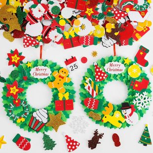 Christmas Foam Garments Crafts suit Decorative Self-Adhesive Christmas Stickers Santa Holly Leaves Children Stickers