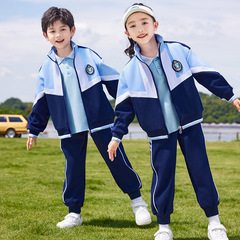 小学生制服三点セット春秋子供クラス服秋運動会服装幼稚園服英倫風カバー