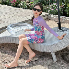 女童泳衣2026新款夏装女孩连体游泳衣中大童夏季儿童洋气速干泳装