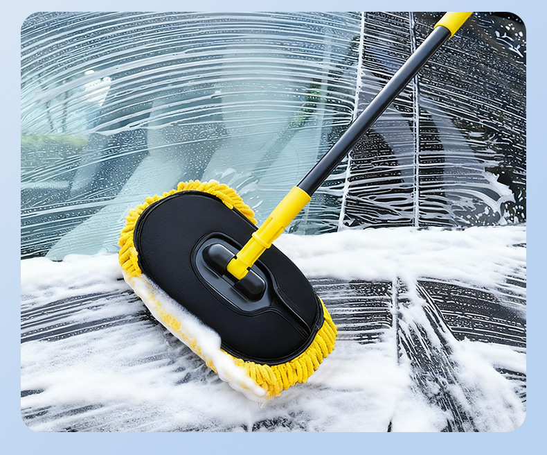 Car Wash Mop Does Not Damage Car Paint, Special Soft-Bristled Car Wash Brush, Car Retractable Car Wiping Tool, Complete Set of Tools