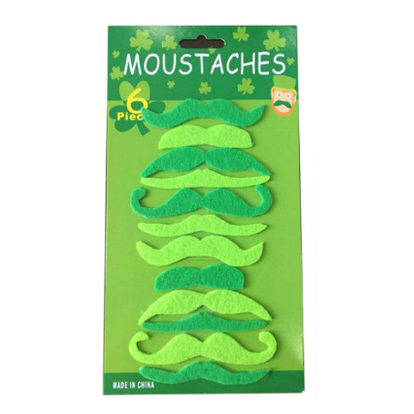 Nuevos accesorios de barba falsa para el Día de San Patricio, 12 piezas por paquete, para disfraces y maquillaje.