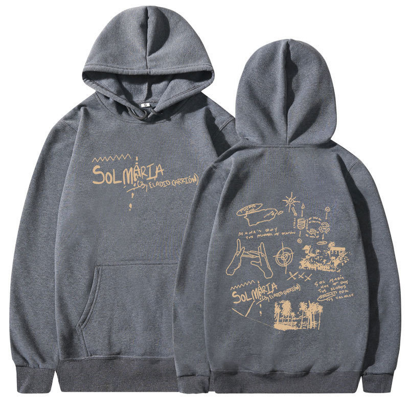 Eladio Carrion Sol Maria Tour 2024 Hoodies Men Fashion Hip H