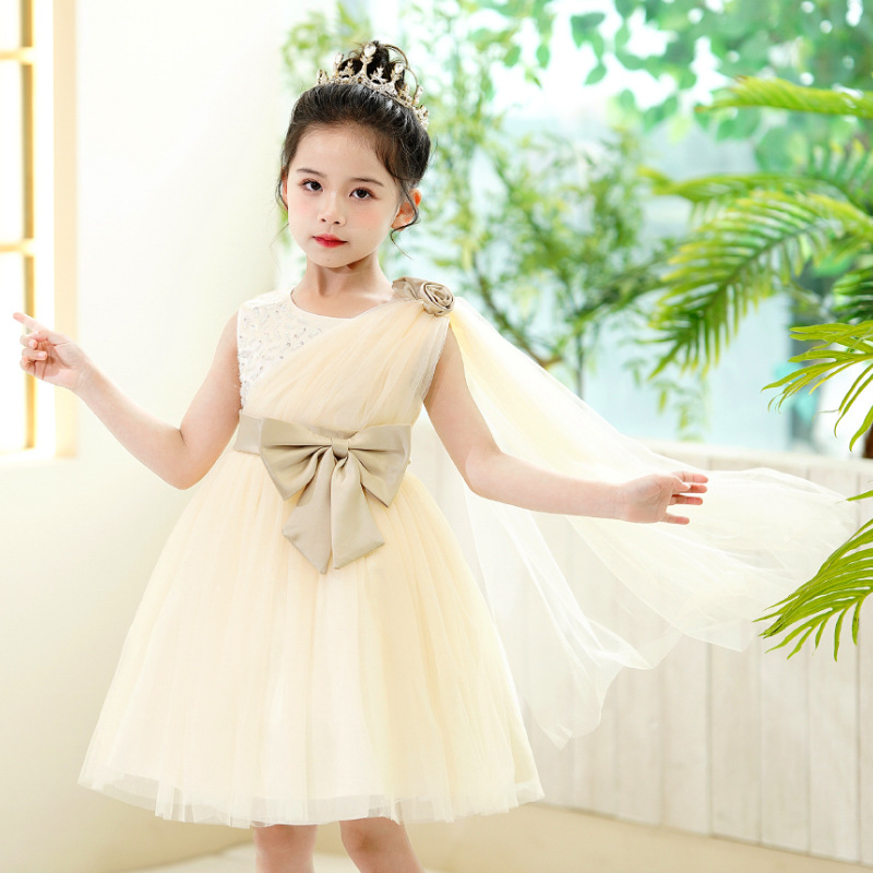 卡莉莎CARISA女童礼服轻奢小众高端钢琴演奏花童婚礼小女孩公主裙
