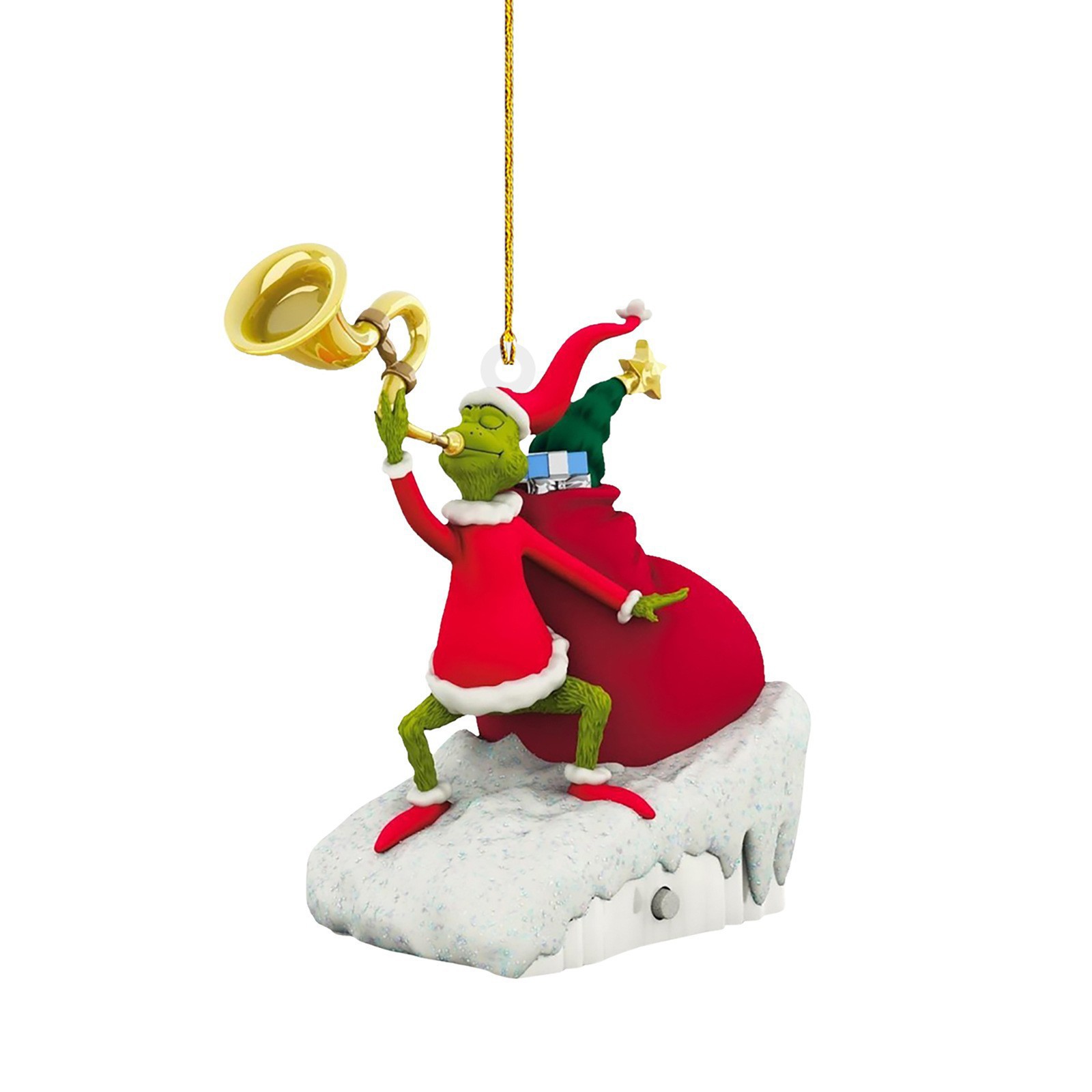 2023 venta caliente adornos de árbol de Navidad colgante acrílico divertido verde Grinch coche decoración del hogar decoración colgante
