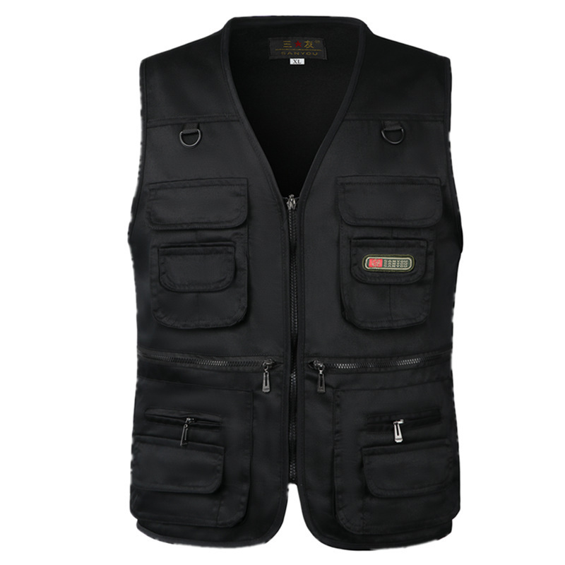 New 2025 Autumn Men's Sports Cardigan Business Gentleman V-Neck Cotton Vest Men's Casual Vest