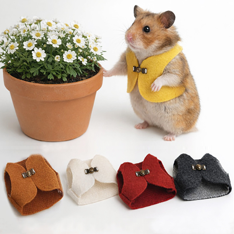 Cross-Border Hamster Vest, Golden Hamster, Squirrel Outdoor Wear, Button-Up Vest, Hamster Warm Clothing Cross-Border Hamster Vest, Golden Hamster, Squirrel Outdoor Wear, Button-Up Vest, Hamster Warm Clothing