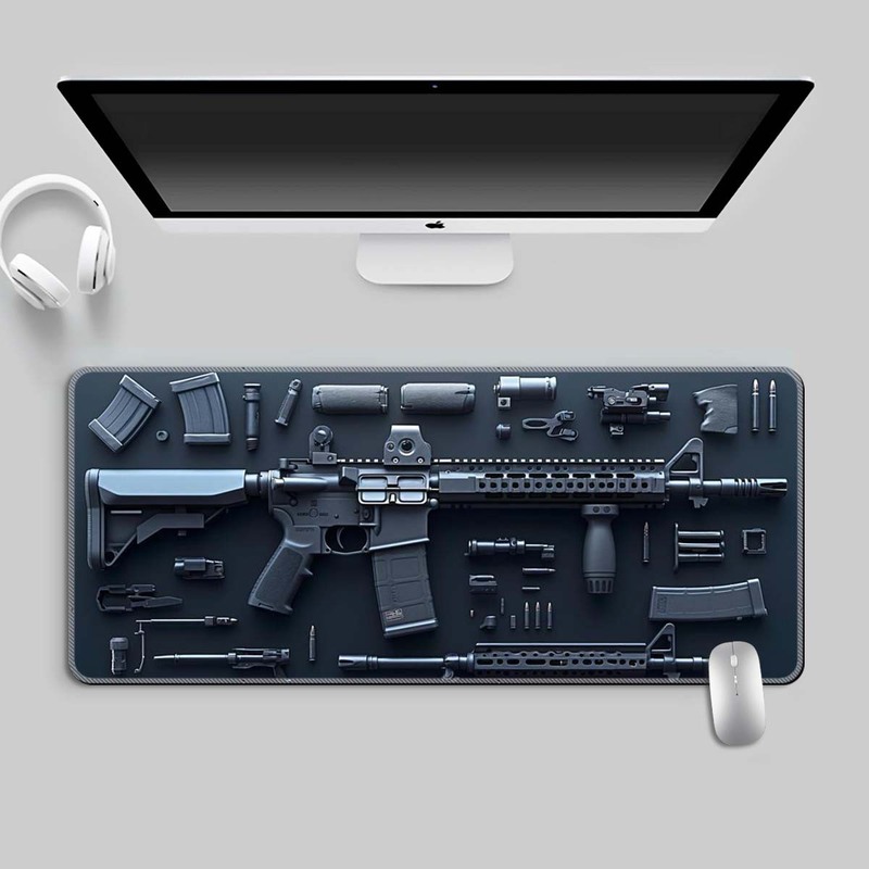 跨境军事武器吃鸡鼠标垫大号滑鼠墊枪械分解桌垫枪支mousepad装备|undefined