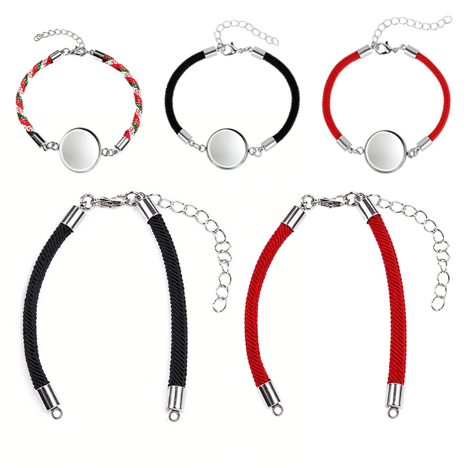 DIY bracelet semi-finished products, handmade small jewelry accessories, time gemstone base, adjustable bracelet blank base material kit