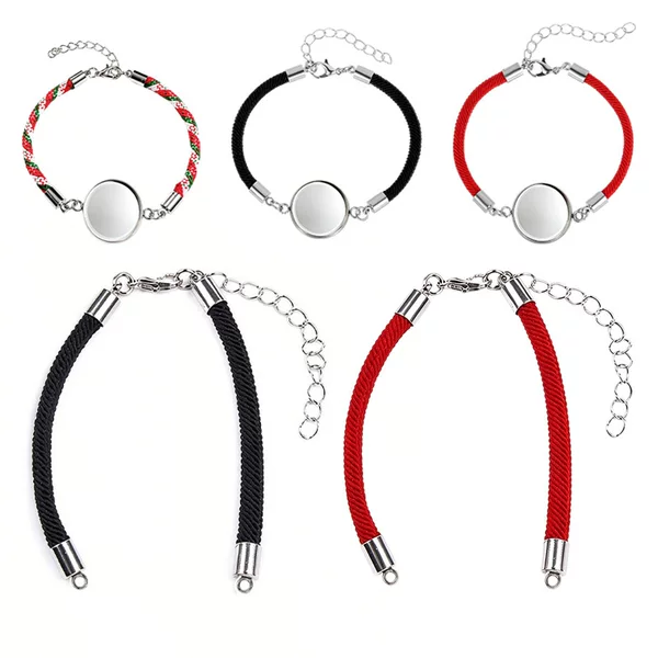 DIY bracelet semi-finished products, handmade small jewelry accessories, time gemstone base, adjustable bracelet blank base material kit
