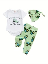 R 13803 Baby Car Print Romper Set Ӥ��ӡ������ ŷ���羳
