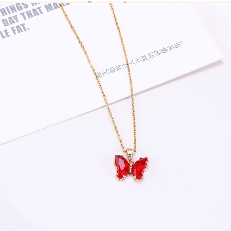 20 PCS/Package Quantity Copper Material 20 PCS/Package 15 * 19mm Copper Glass Butterfly Pendant
