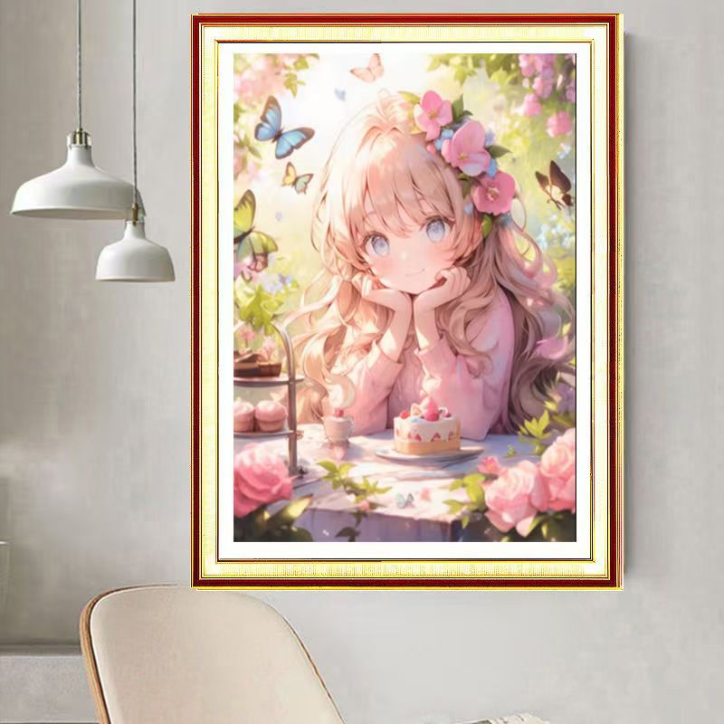Mona Lisa real bordado cruzado hermosa belleza simple curación bordado a mano 15 bordado de color completo sin gancho borde image 2
