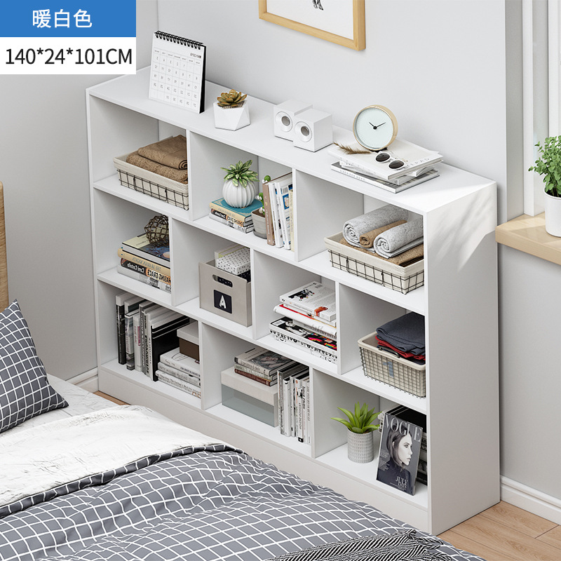 Simple estantería piso simple sala de estar rack de almacenamiento hogar estante de almacenamiento de juguete para niños estudiante a cuadros estantería corta