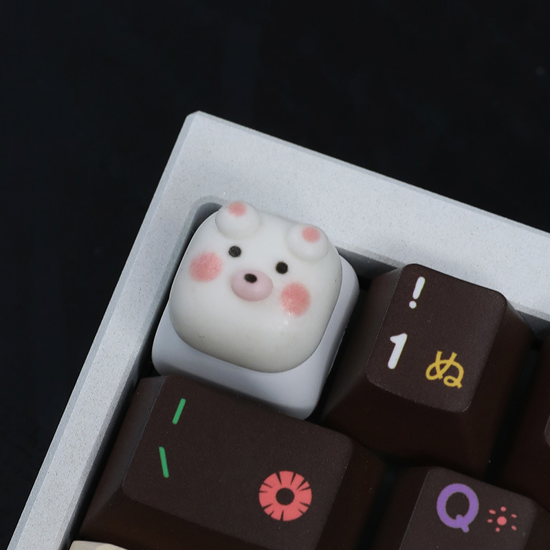 国境を越えた売れ筋の黄色いひよこのかわいいメカニカルキーキャップ、パーソナライズされた周辺機器、手作りの立体キーキャップ、クリエイティブなカスタマイズキャップ|undefined