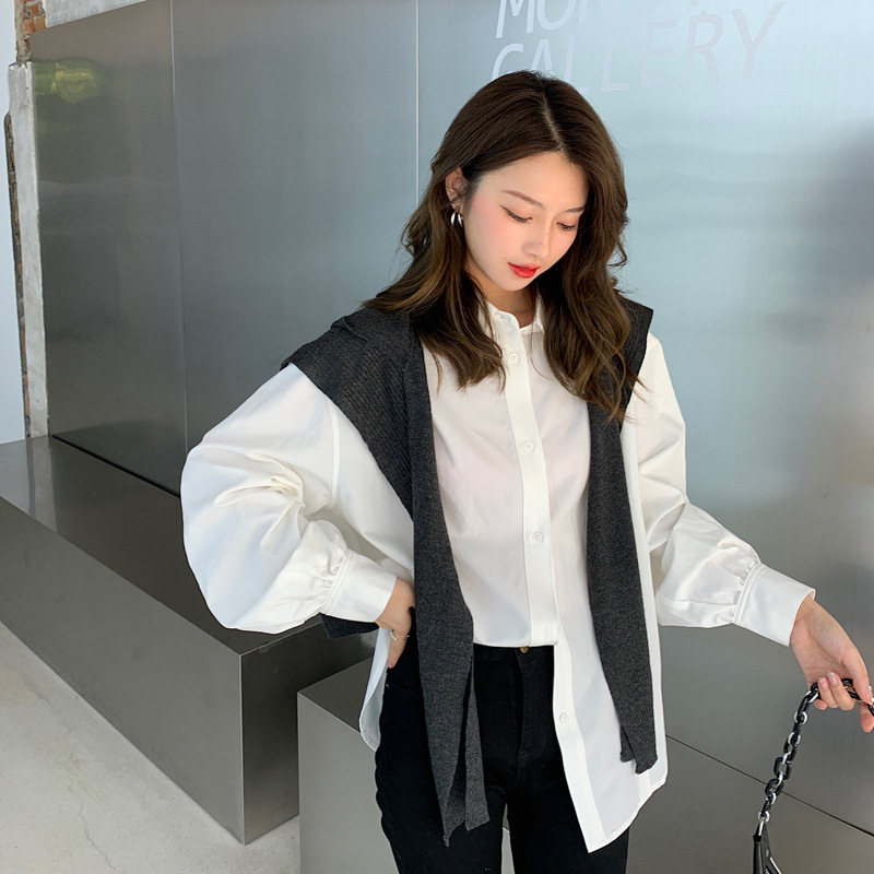 Corea del Sur Dongdaemun tejido chal de mujer otoño invierno con lana sólida con chapa de red roja con chapa de abrigo