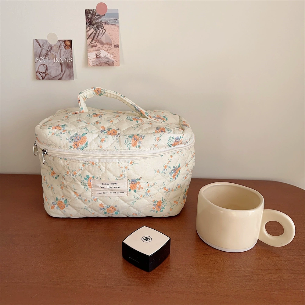 Fresh cute cosmetic bag, capacious organizer bag