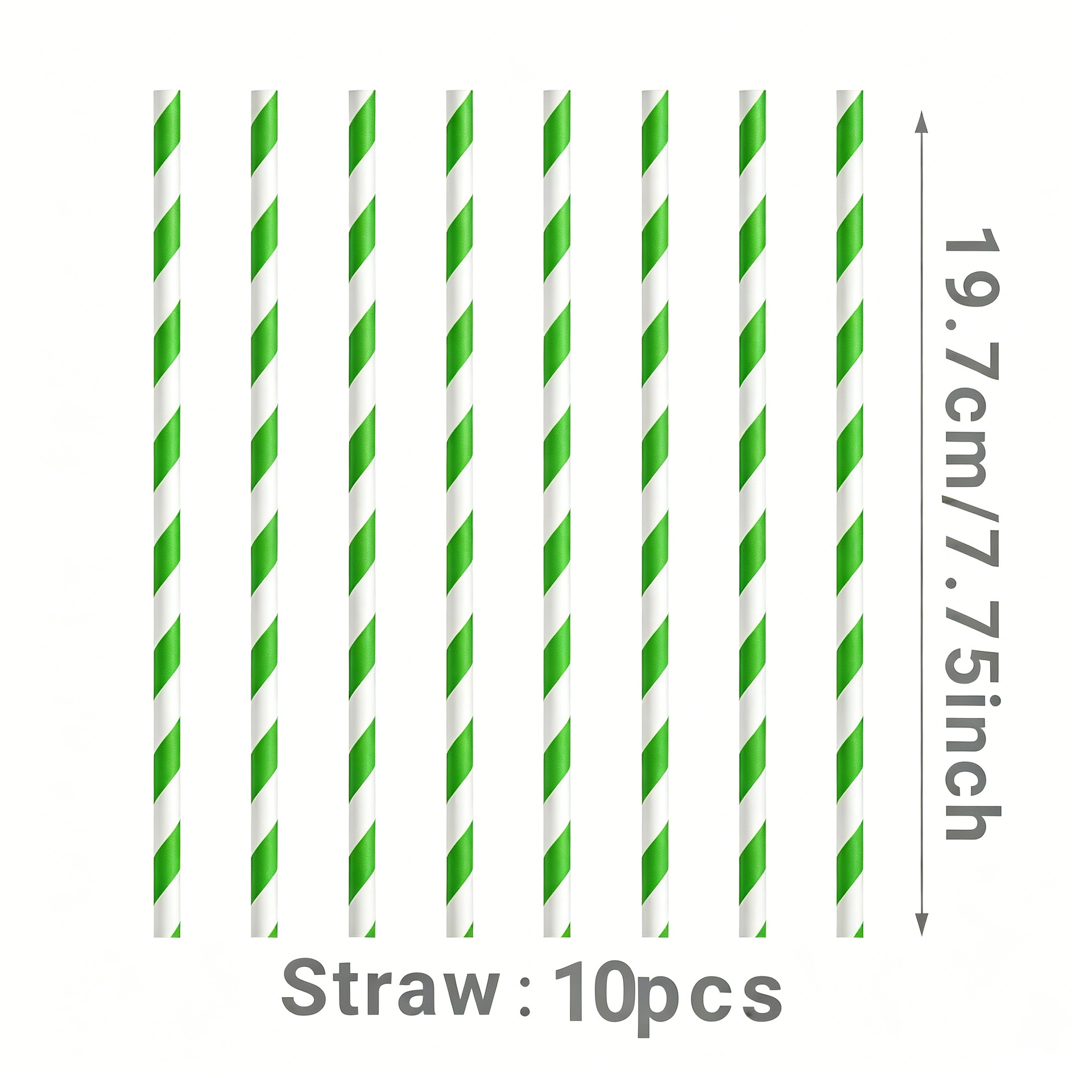 Pipas verdes de fruta (10 piezas / paquete)