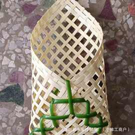 手工编织新品爆款竹编手提竹篓口袋端午小花篮礼品小挂件竹制竹艺