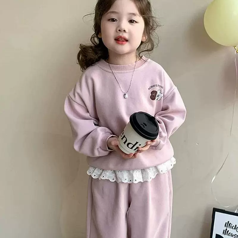 女童春秋季卫衣套装儿童新款洋气两件套宝宝宝可爱裤套装潮款衣服