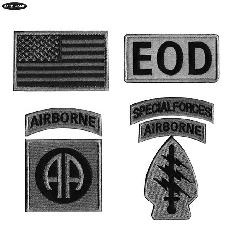 海客户外包配章美国资质徽章 AIRBORNE EOD刺绣魔术贴臂章