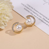 Universal small earrings from pearl, simple and elegant design, internet celebrity, wholesale