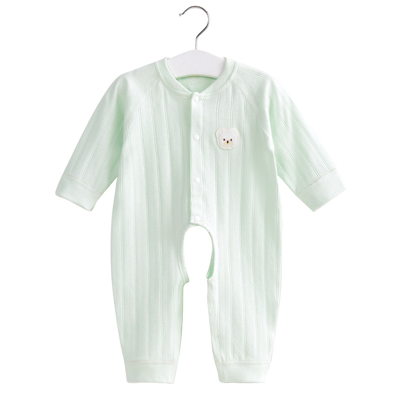 Mono para bebé para primavera, otoño e invierno, estilo fino con entrepierna abierta, unisex, pelele para niños pequeños, ropa para recién nacidos.