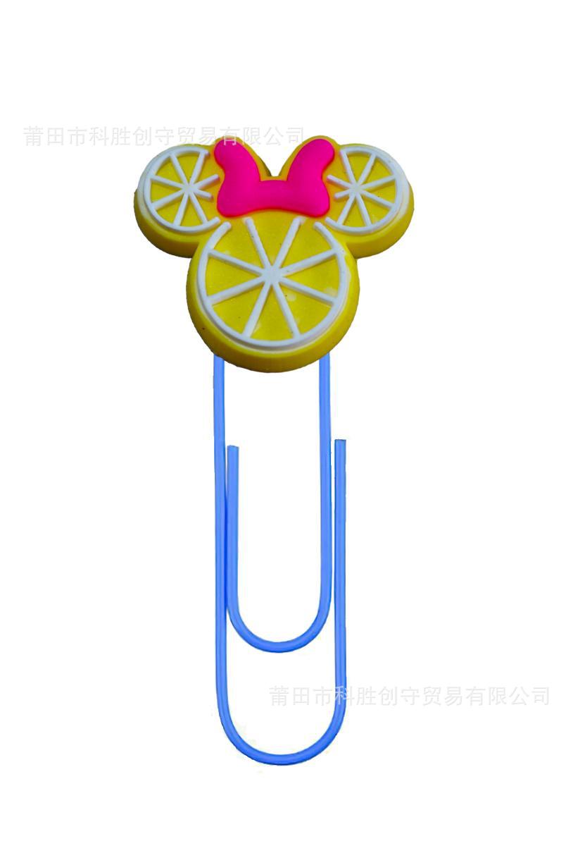 Mickey cabeza de la Oficina papelería clip de papel transfronterizo de dibujos animados nuevo PVC marcador