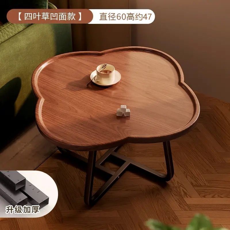 新しい四つ葉のクローバー小さなコーヒーテーブルクリアランスインスタイル小さなテーブルバルコニーテーブルお茶を飲む家庭用可動コーヒーテーブルテーブル|undefined