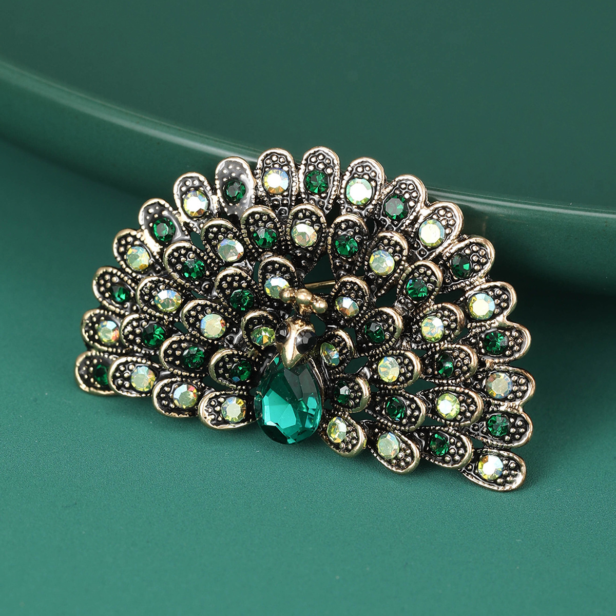 16g Weight Rhinestones Inlay Material Brooches Classification Banquet Occasion Alloy Material Peacock Pattern All Seasons Season Women's Gender Inlay Design Retro Style Retro Pin Peacock Alloy Inlay Rhinestones Women's Brooches 31