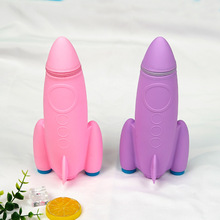 新款学生硅胶笔袋大容量卡通火箭铅笔包可爱男女生礼物文具袋