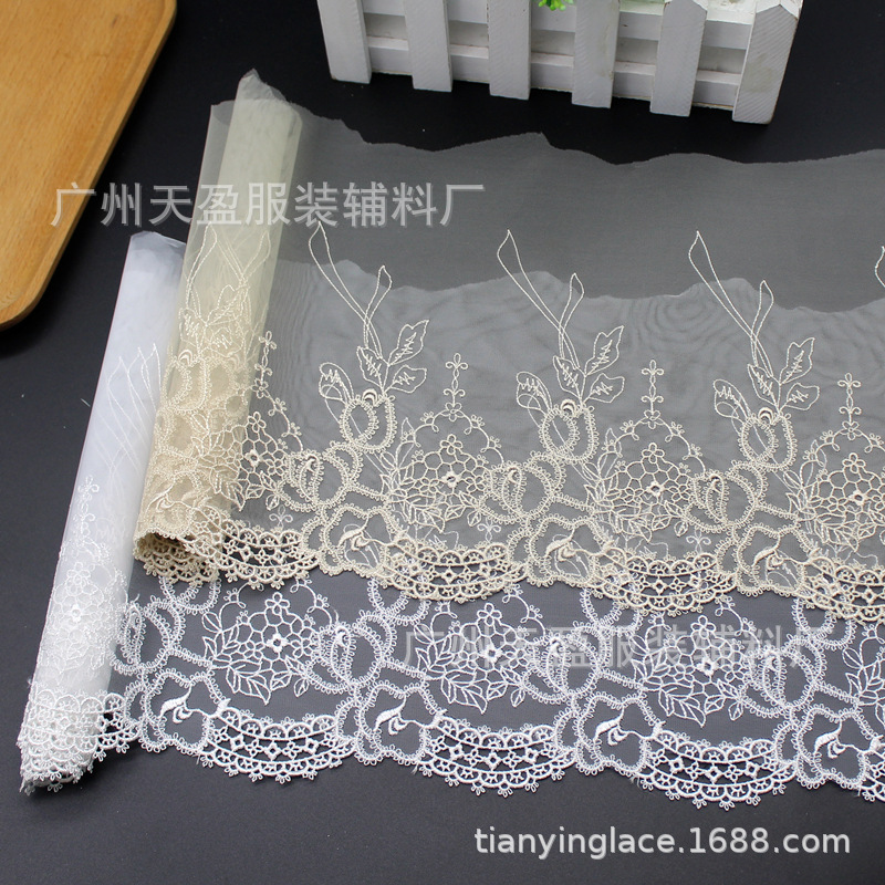 일본 PT 메쉬 자수 레이스 수제 DIY 의류 액세서리 스커트 패브릭 커튼 장식