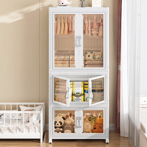 Baby wardrobe simple rental bedroom baby organization storage cabinet clothing classification children plastic storage cabinet