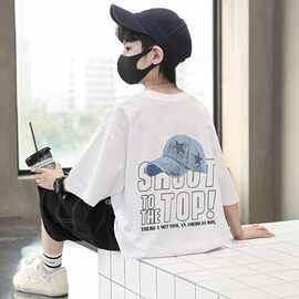 男童短袖t恤2026新款儿童夏装衣服男孩纯棉洋气儿童宝宝上衣童装