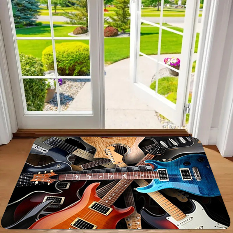 Alfombra de franela estampada, estilo playa, antideslizante, resistente a la suciedad, resistente al desgaste, alfombra para la entrada, dropshipping transfronterizo Y2.