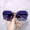 Sunglasses, fashionable classic metal sun protection cream, glasses solar-powered, 2022 collection, UF-protection