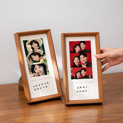 长方形相框摆台洗照片做成相框架情侣登结婚照画框挂墙高级感木质