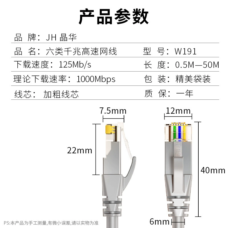 Передаточный кабель категории Jinghua Cat6 Gigabit для дома, инженерный сетевой кабель CAT6, маршрутизатор широкополосной сети, сетевой переходник