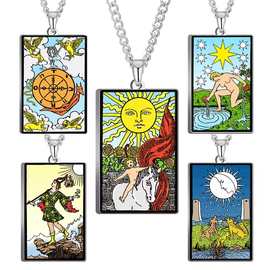 个性化照片定制项链塔罗牌彩色图片吊坠304不锈钢珠宝周年礼物