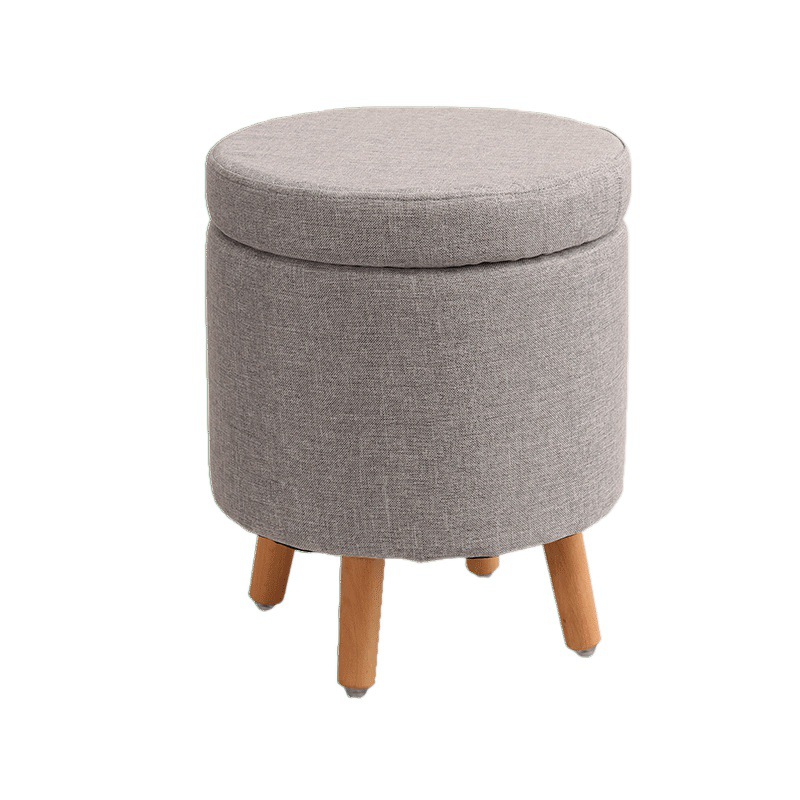 Taburete de tela bajo para el hogar taburete de sofá taburete redondo taburete de almacenamiento creativo simple taburete de almacenamiento taburete pequeño para adultos taburete de zapatos