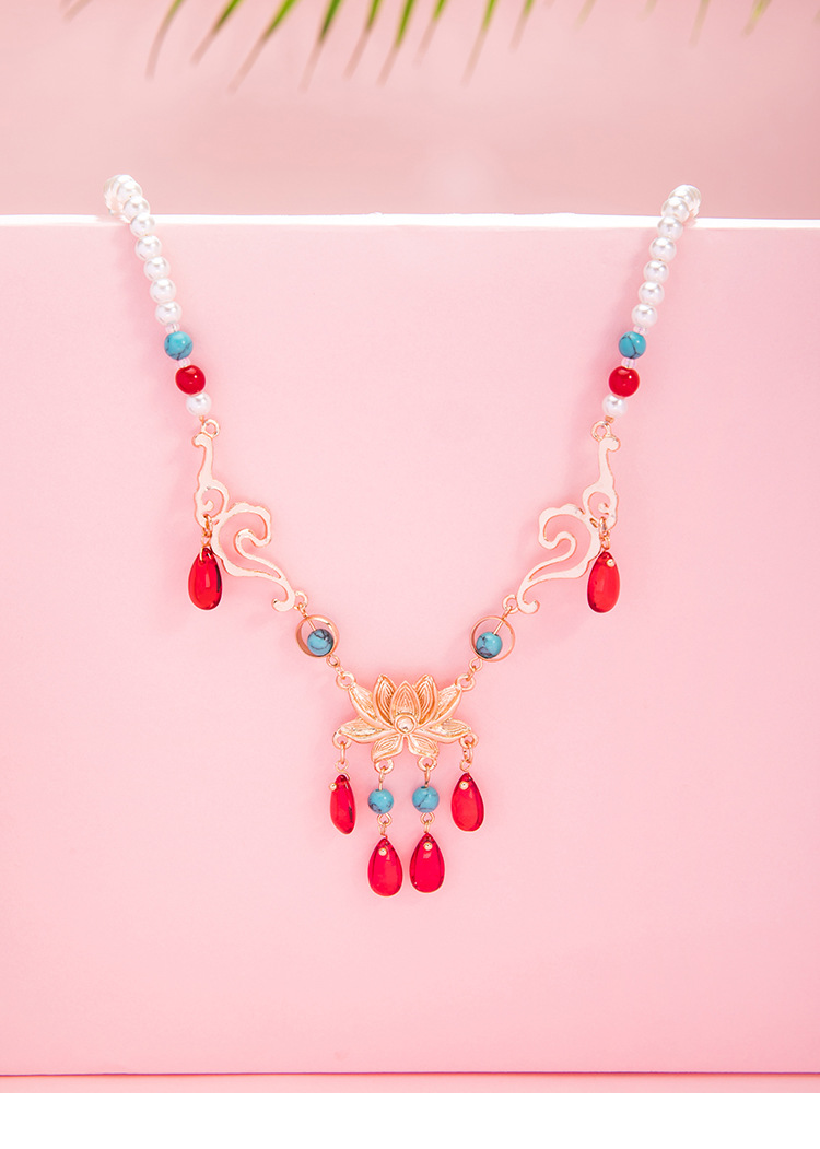 YL29080红色水滴莲花项链_01.jpg