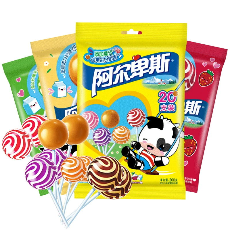 Альпийская леденцовая конфета Lollipop 200 г молочно-фруктовый вкус леденцы твердого типа обычные конфеты для детей свадебные конфеты