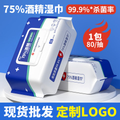 75 度アルコール ウェット ワイプ卸売個別包装 80 ポンプ使い捨て衛生クリーニングおよび消毒ウェット ワイプ カスタマイズ